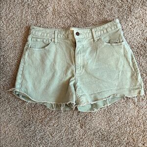 Universal Threads Women's Light Mint Green Denim Cutoff Shorts